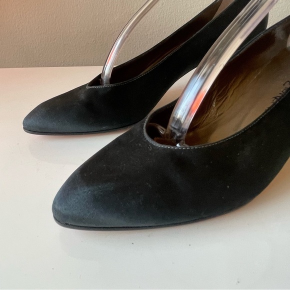 YSL black Satin Pumps size 7.5 - Picture 4 of 13